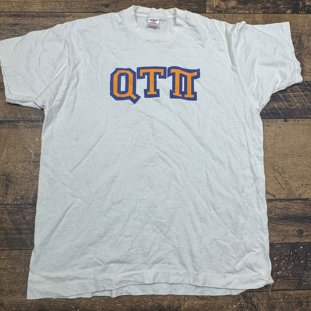 Fruit of the Loom QTT Graphic T Shirt Mens White‎ Short Sleeve Cotton Tee